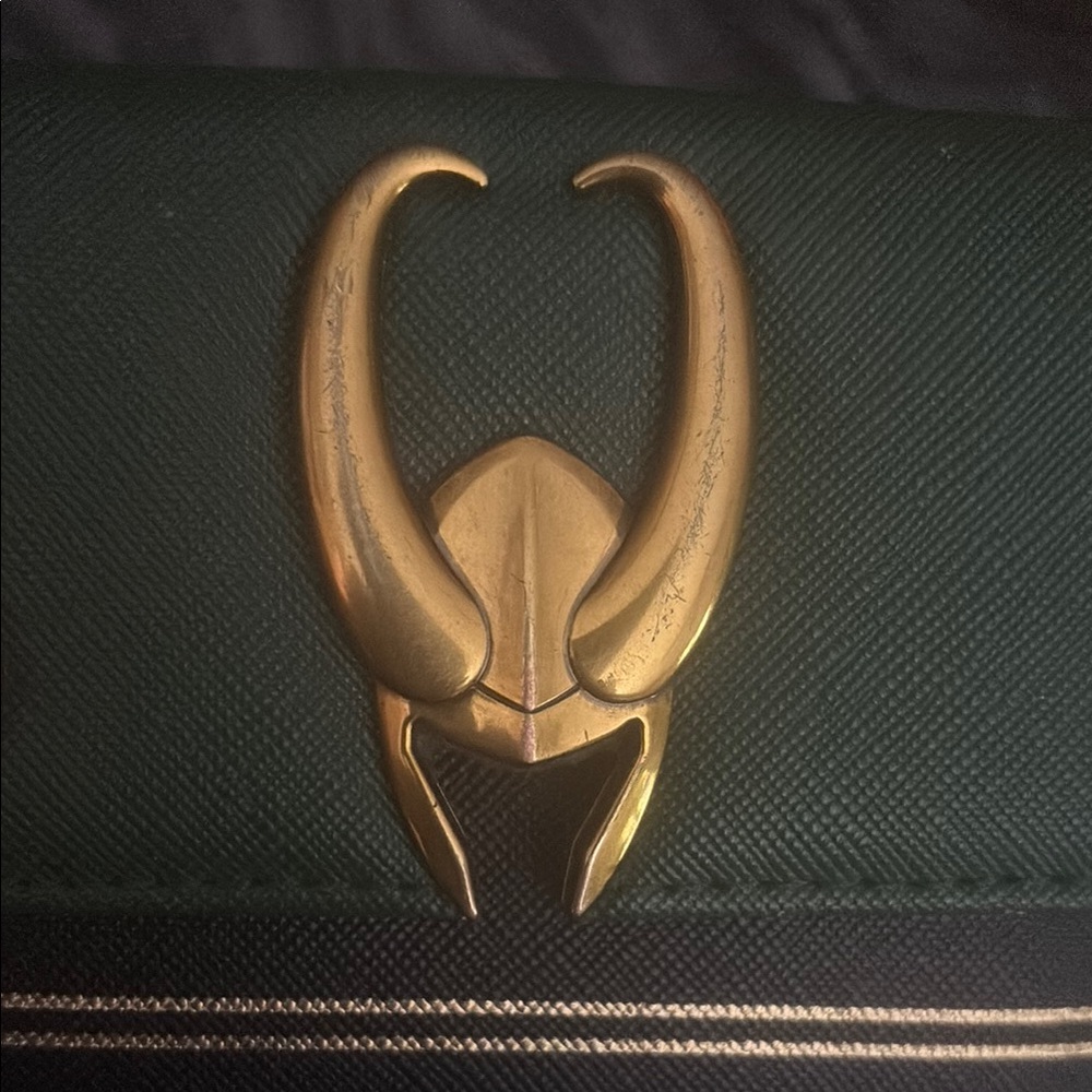 Loungefly Marvel Loki Green and Black Wallet with Gold Accent - Picture 7 of 10